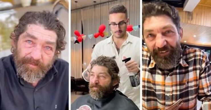 Un barbiere rinnova il look ad un senzatetto