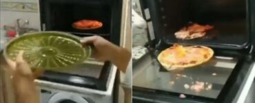 ragazzi sfornano una pizza ma finisce a terra