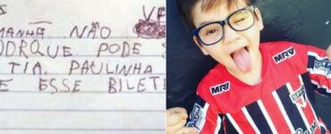 bambino scrive nota finta per non andare a scuola
