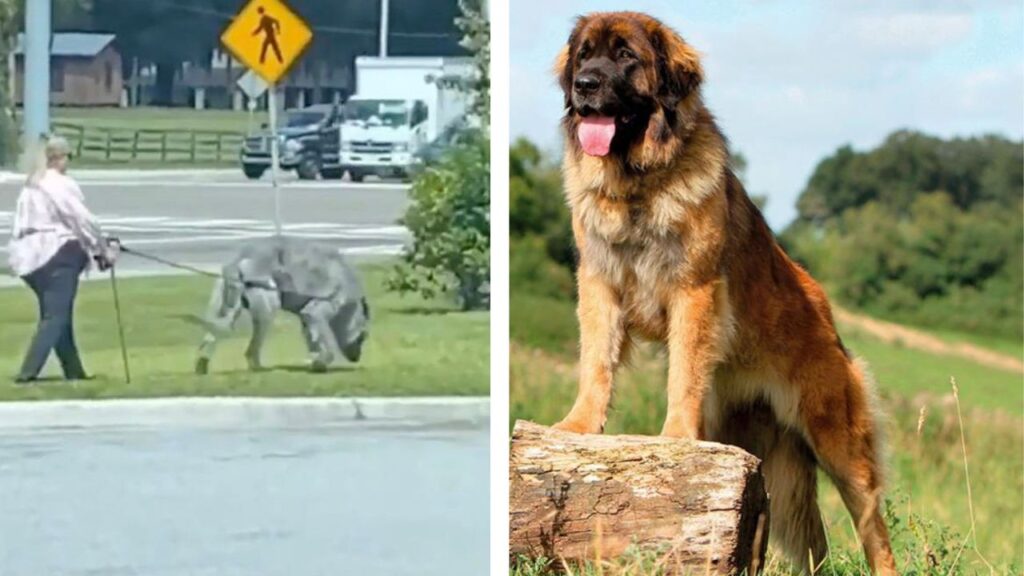 A sinistra cane gigante a destra Leonberger