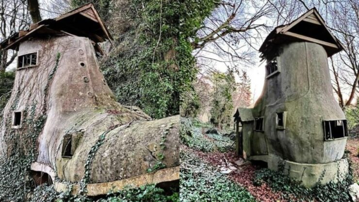 Casa bizzarra con la forma di uno stivale