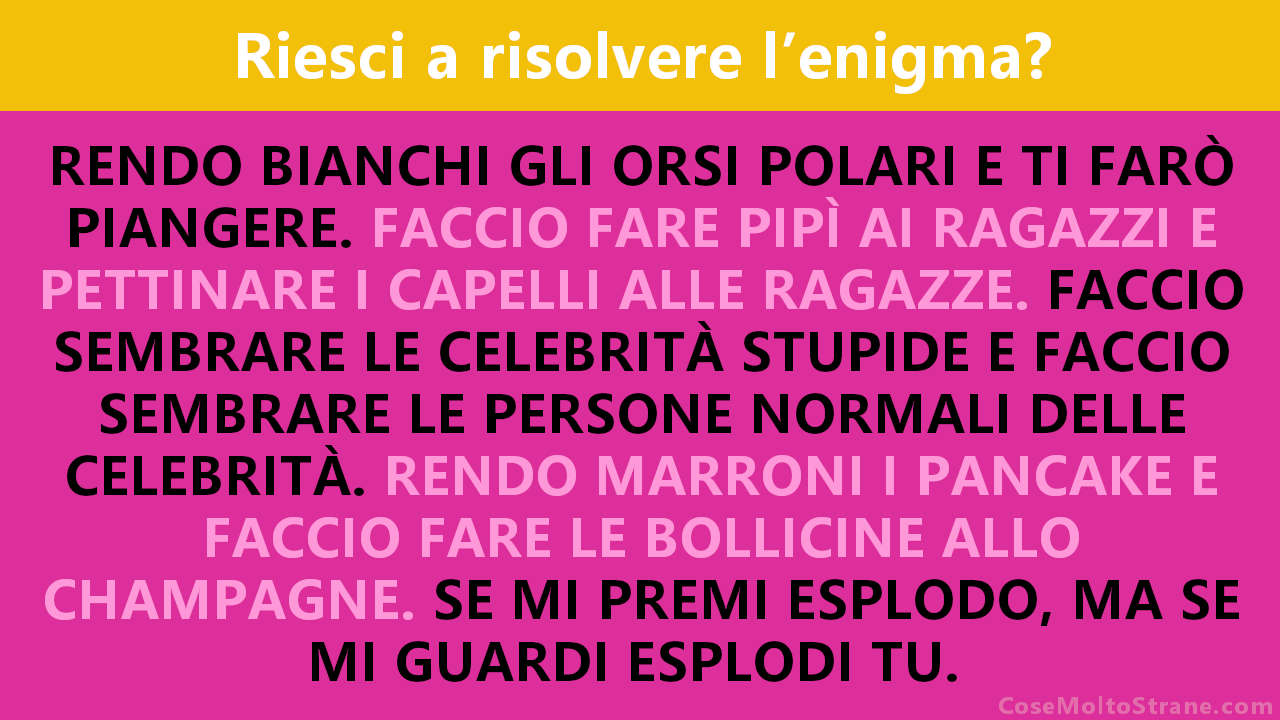 12 indovinelli difficili (con soluzione) da risolvere 