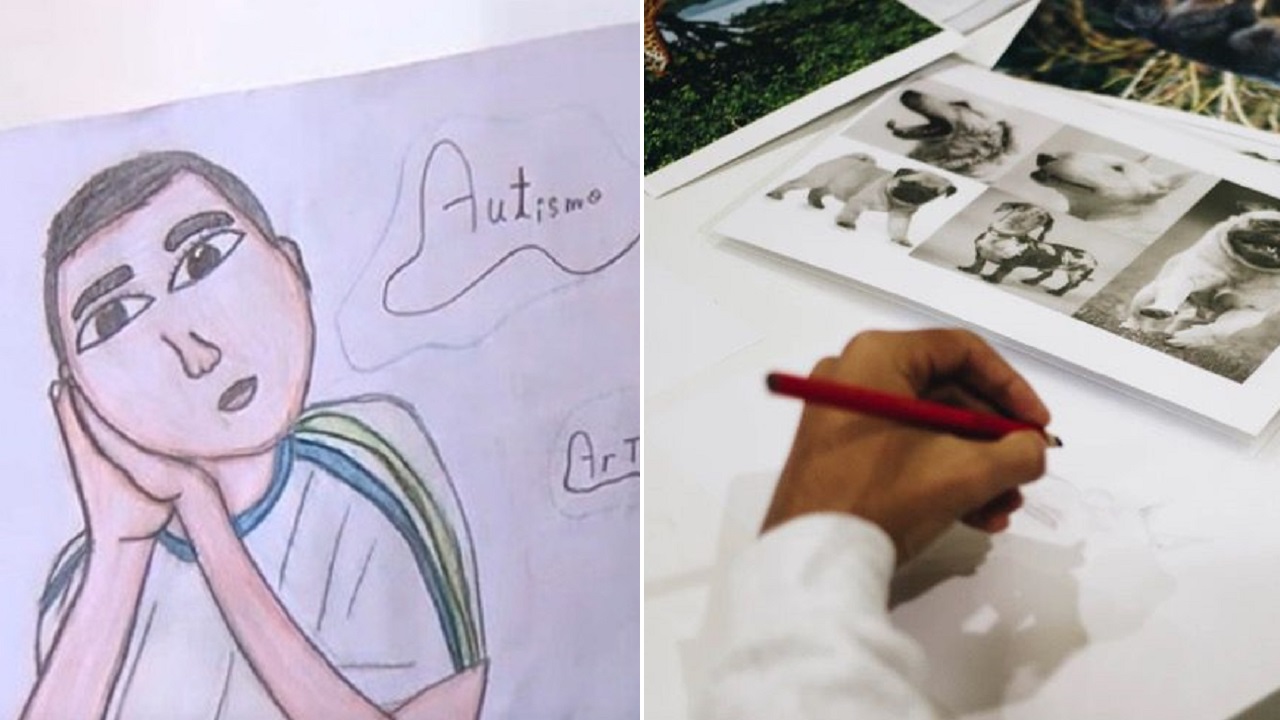 bambino di 9 anni vende i suoi disegni per aiutare la famiglia