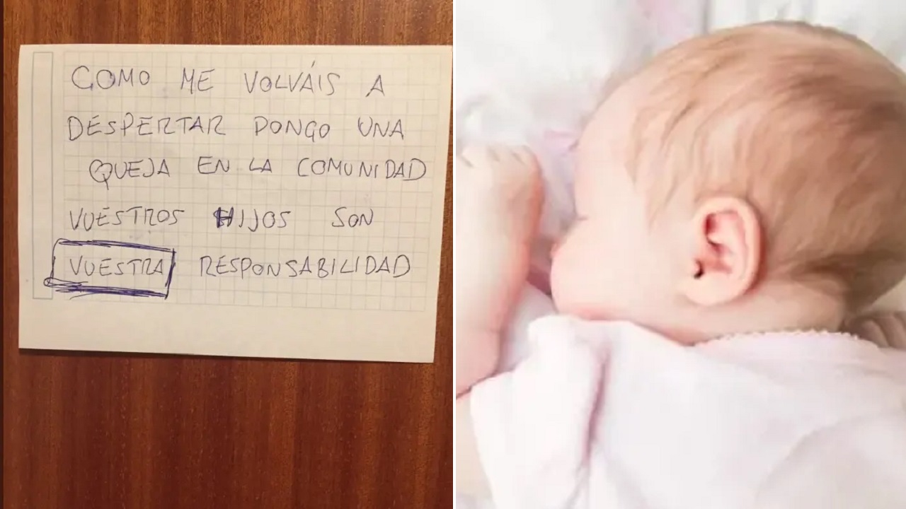 papà riceve lamentele per il pianto della figlia