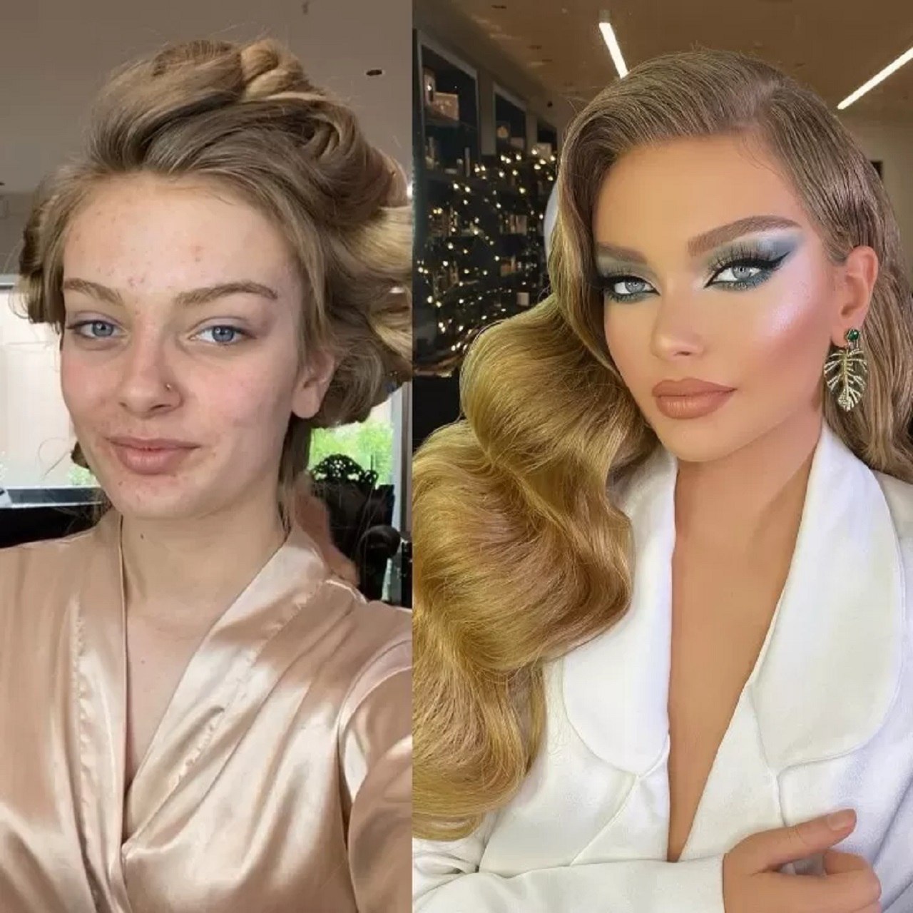 il prima e dopo trucco