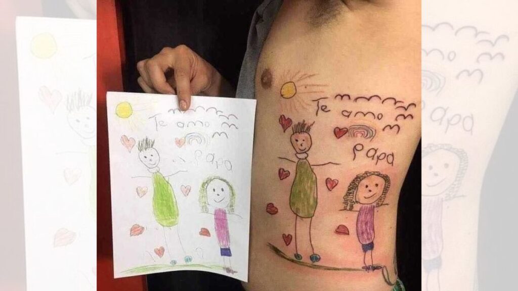 tatuarsi ultimo disegno figlia 