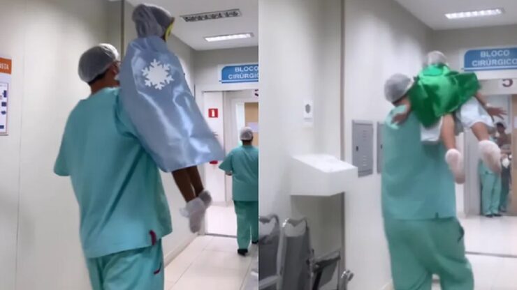 medico traveste i bimbi da supereroi