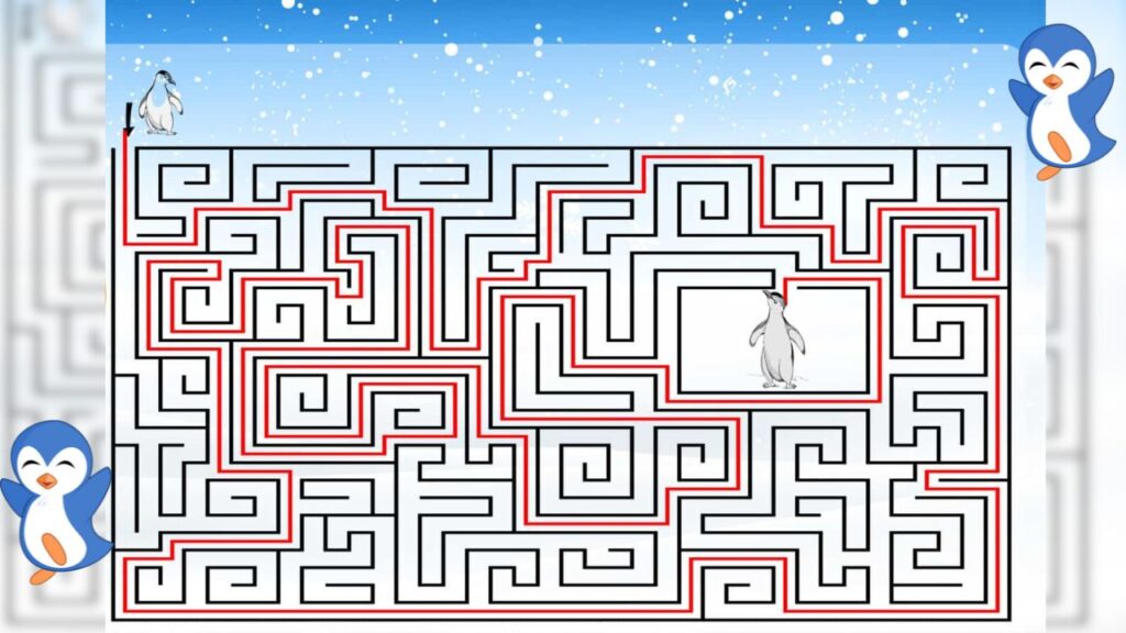pinguino labirinto soluzione